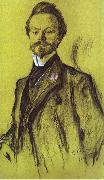 Valentin Serov Portrait of Konstantin Balmont. oil painting reproduction